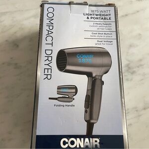 Conair travel Hair Dryer - w/ dual voltage  1875w, folding handle